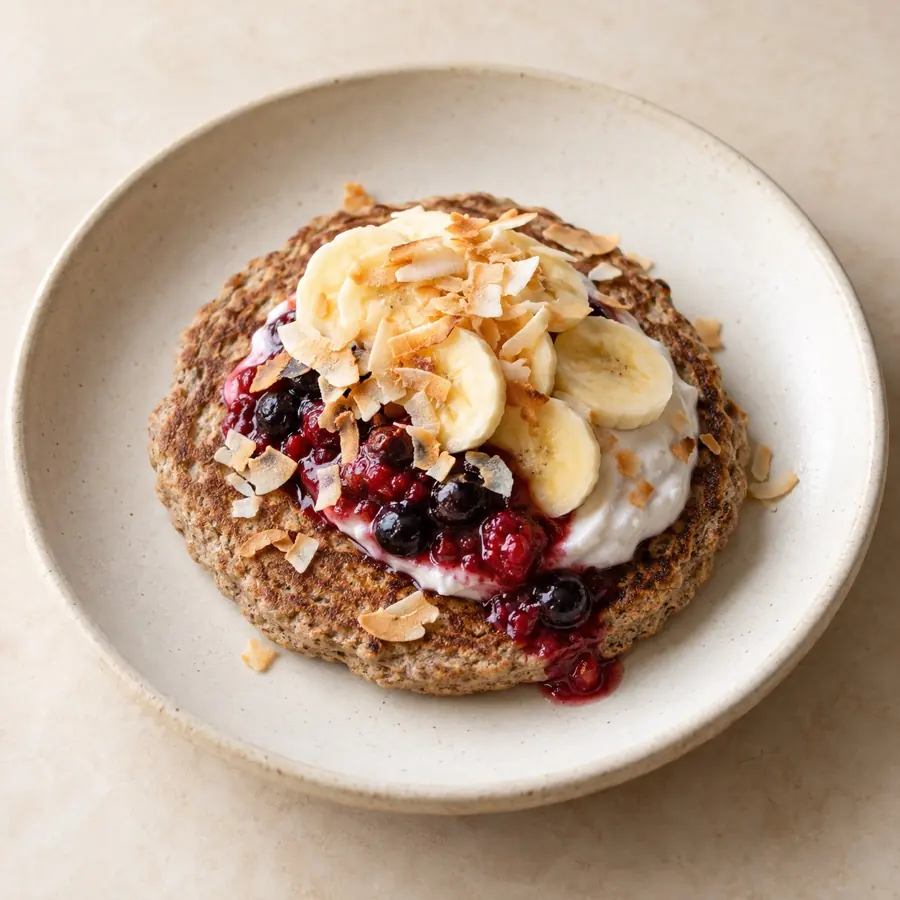 One Almond Buckwheat Pancake — AI-generated illustration