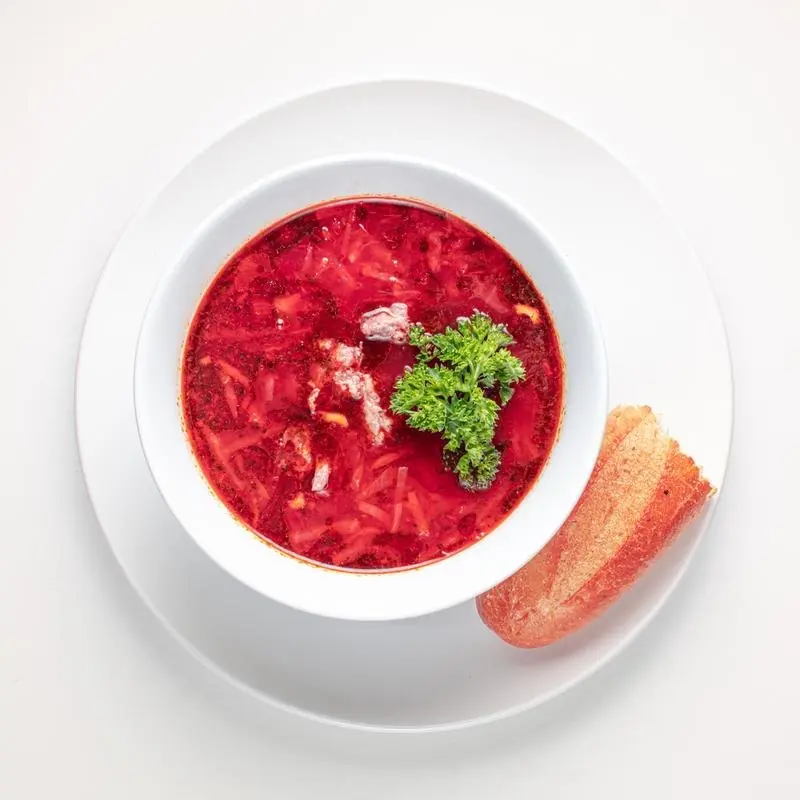 Russian Borscht at Cafe Elena in Columbus, Ohio