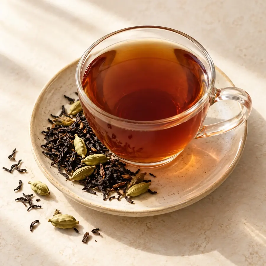 Black Tea with Cardamom — AI-generated illustration
