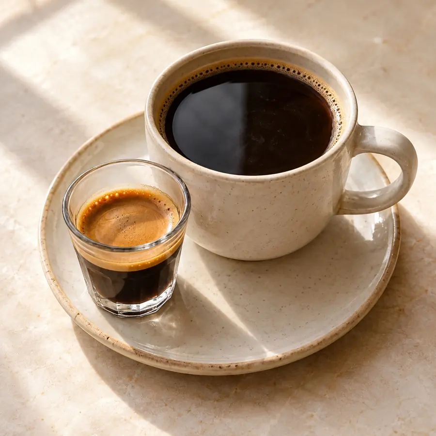 Coffee with a shot — AI-generated illustration